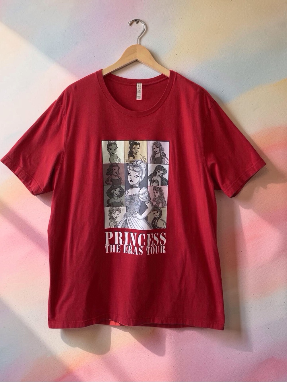 Disney Princesses  The Eras  Red Graphic T-Shirt
